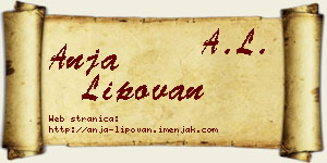 Anja Lipovan vizit kartica